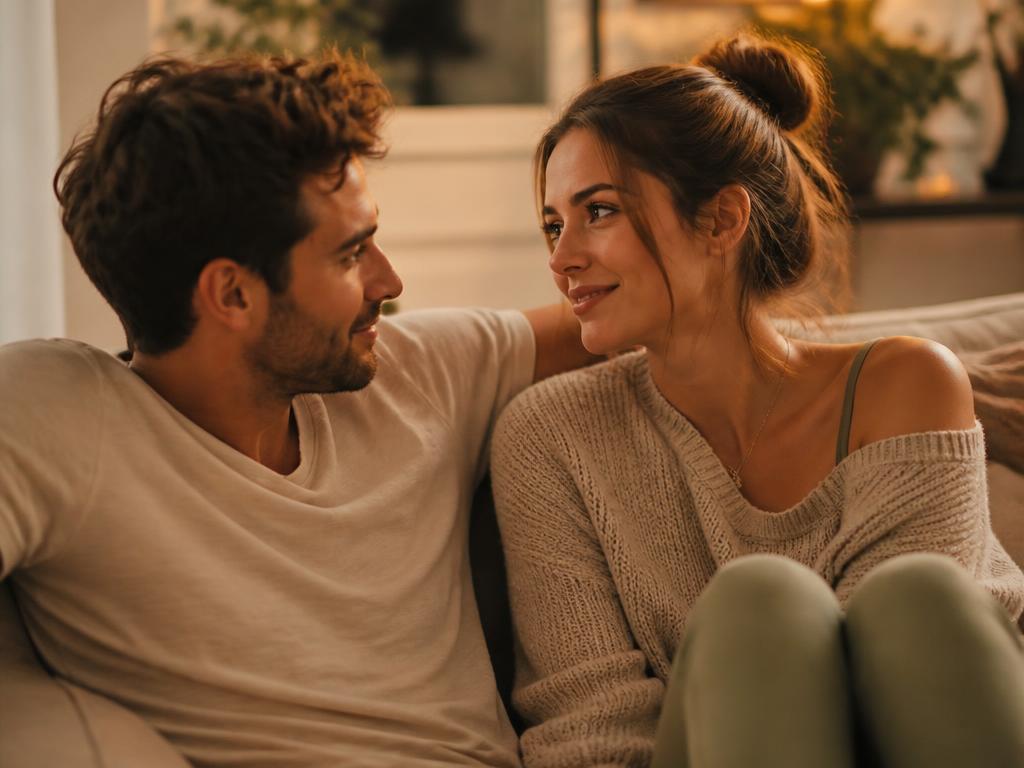 Casal em um momento de conexão genuína